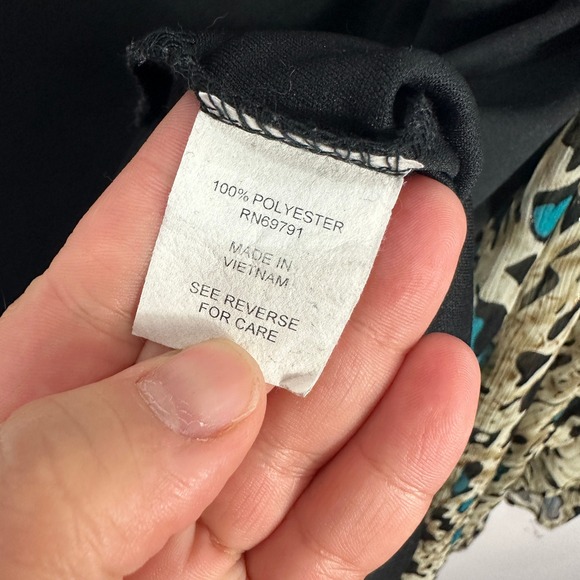 Sara Michelle Tank Cardigan Set 2X Animal Print Teal Draped Layered Boho Chic - Picture 5 of 9